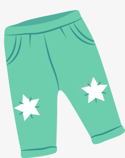 线框图标绿色卡通宝宝裤子矢量图图标高清图片