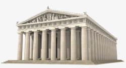 神庙花纹柱子石头亭子希腊神庙高清图片