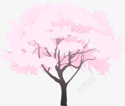 粉色的树木粉色美丽春季树木高清图片