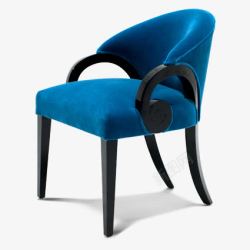 座椅模型样品家居模型蓝色沙发高清图片