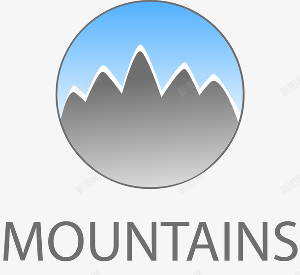 圆形山脉logo图标png_新图网 https://ixintu.com logo 动感 图标 山峰 山水标志 山脉 山脉标志 标识 线条 轮廓 风光 风景