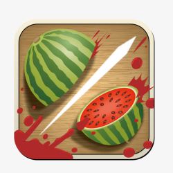 游戏app素材切西瓜游戏标图标高清图片