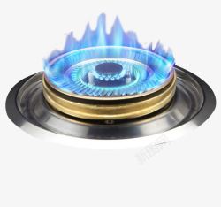 天然气灶火焰蓝色天然气火焰高清图片
