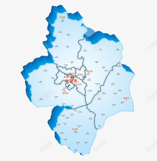 合肥地图png免抠素材_新图网 https://ixintu.com 区域 合肥地图 地产行业 地图形状 地理位置 方位