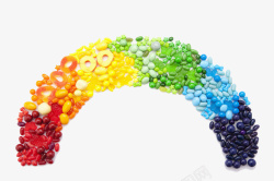 简约彩虹弧形的彩虹糖果PDF高清图片