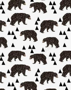 平铺动物黑熊三角形背景高清图片