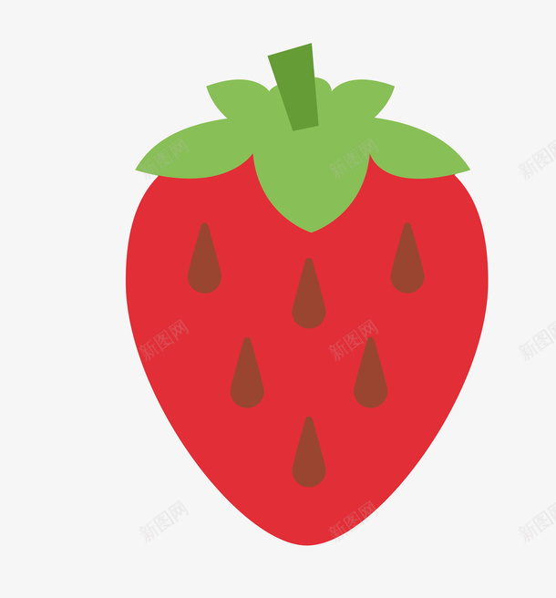 手绘卡通草莓图标png_新图网 https://ixintu.com 动画动漫 图标 手绘卡通 水果 红色 草莓 装饰