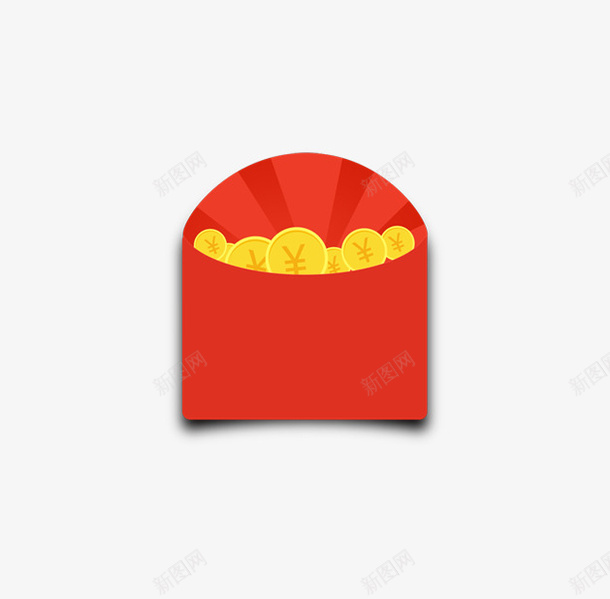装满金币的方形红包png免抠素材_新图网 https://ixintu.com 打开的红包 新年 方形 红包 红色 过年 金子 金币 金色 铅笔