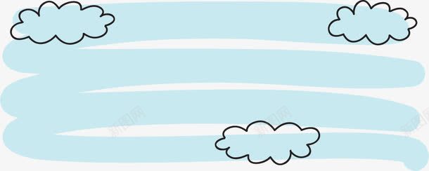 涂鸦云朵装饰图案png免抠素材_新图网 https://ixintu.com 儿童 免抠PNG 卡通 天空 抽象 涂鸦主题 白云 简约 蓝色
