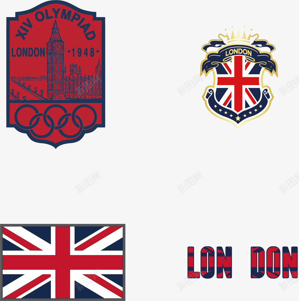 com logo 图标 标志 标识 精致 英伦风 英国 英国文化 英国风 矢量图