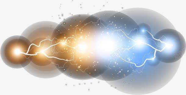 梦幻闪电效果元素png免抠素材_新图网 https://ixintu.com 光效 免抠PNG 打雷 星光 闪电 雨天 雷电