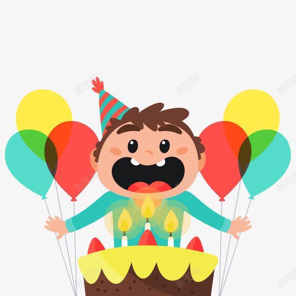 儿童png免抠素材_新图网 https://ixintu.com 生日派对 生日派对布置 生日派对帽 生日派对气球 背景 装饰
