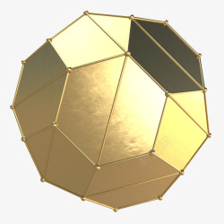 反光立体球形的多面体立体几何高清图片