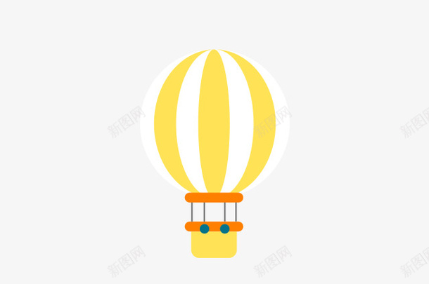 热气球png免抠素材_新图网 https://ixintu.com 卡通 可爱 黄色热气球