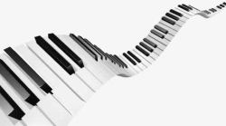 漂亮钢琴键音乐乐器高清图片