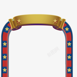 马戏卡通马戏团的拱门矢量图高清图片