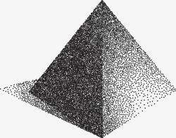 颗粒拼图立体三角锥矢量图高清图片