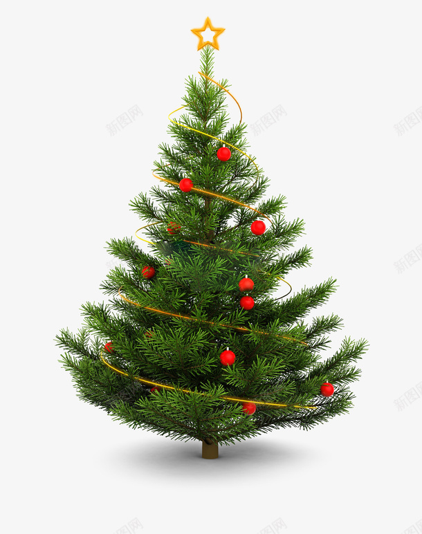 一棵绿色圣诞树png免抠素材_新图网 https://ixintu.com 一棵 免扣 圣诞树 绿色