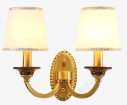美式灯具全铜美式双头墙壁灯高清图片