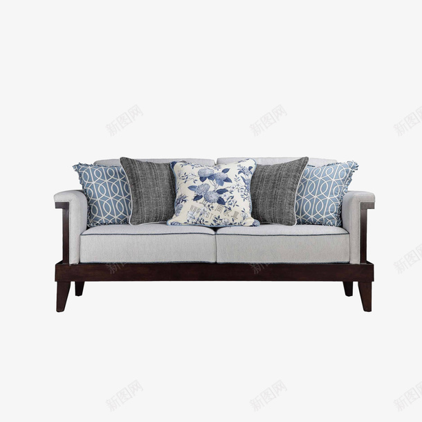 布沙发实物图png免抠素材_新图网 https://ixintu.com 实物沙发 客厅沙发 布质沙发 新中式沙发 简约风格