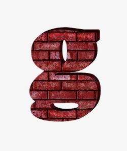 红砖墙字母g素材