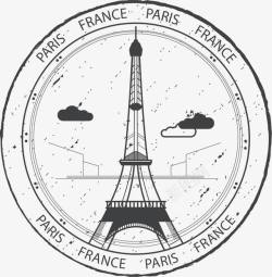 巴黎邮票法国巴黎铁塔高清图片
