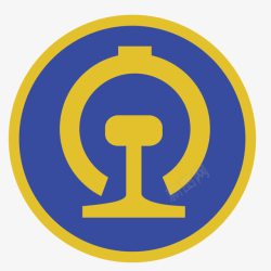 铁路局蓝色火车logo图标高清图片
