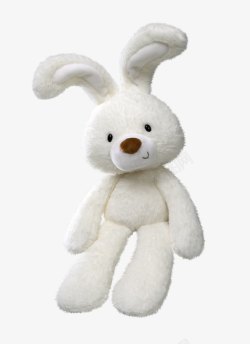 可爱白色玩具小兔子素材