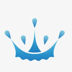 蓝色皇冠皇冠形状装饰水滴图案高清图片
