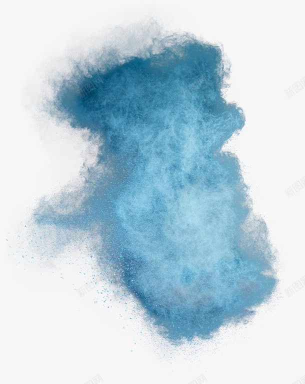 蓝色粉末粉尘png免抠素材_新图网 https://ixintu.com 烟雾 粉尘 粉末 色彩 设计元素 迷幻元素