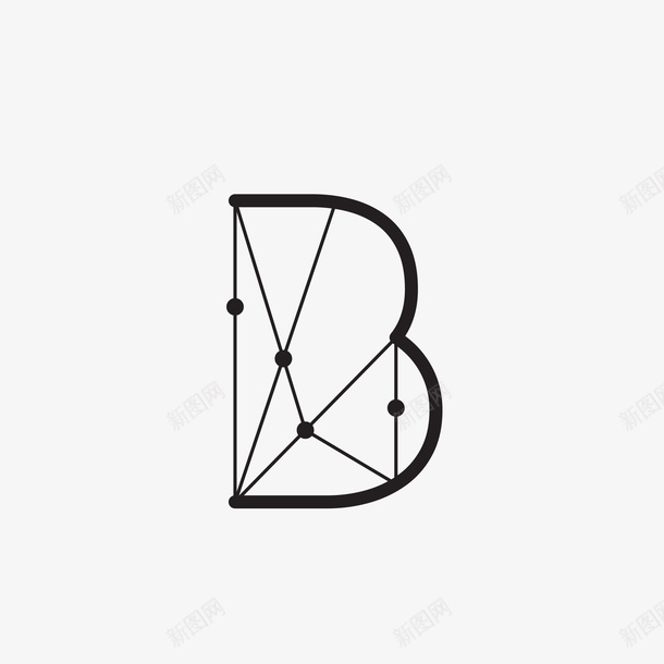 创意线条几何字母B矢量图eps免抠素材_新图网 https://ixintu.com B字母 个性 个性线条 几何线条 创意的 字母B 线条 矢量图