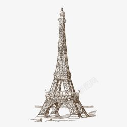 国外巴黎地标巴黎铁塔建筑旅游景点素矢量图图标高清图片