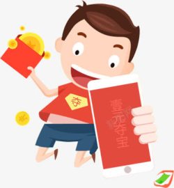 扁平化人物钱包素材