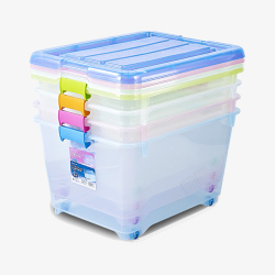 彩色收纳箱塑料收纳箱子平面高清图片
