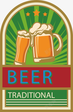 国外啤酒干杯比利时啤酒花矢量图图标高清图片