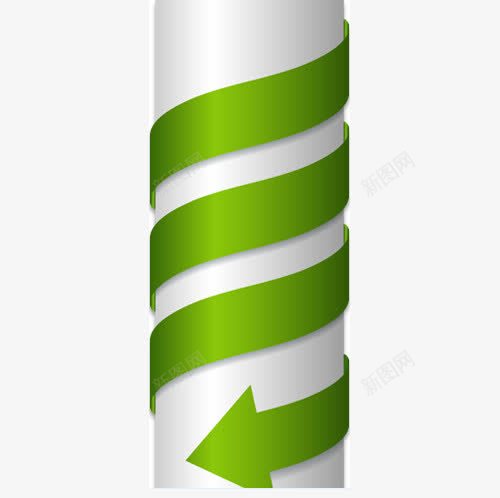 绿色箭头png免抠素材_新图网 https://ixintu.com 圆形白色柱子 绿色箭头围绕 网页设计