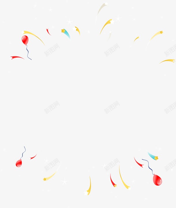 彩色绚丽气球彩带png免抠素材_新图网 https://ixintu.com 彩带 彩色 气球 绚丽 设计