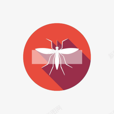简约圆形扁平化禁止蚊子传染疾病图标图标