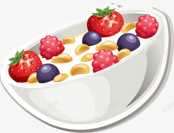 美味多样水果捞png免抠素材_新图网 https://ixintu.com 多样水果捞 白色牛奶 红色草莓 美味水果捞 美食 蓝色蓝莓