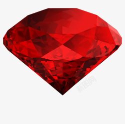彩钻红色火红大钻石高清图片