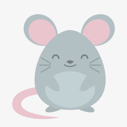 短耳朵老鼠圆形创意的老鼠矢量图高清图片