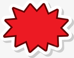 卡通荷塘设计边框红色爆炸边框高清图片
