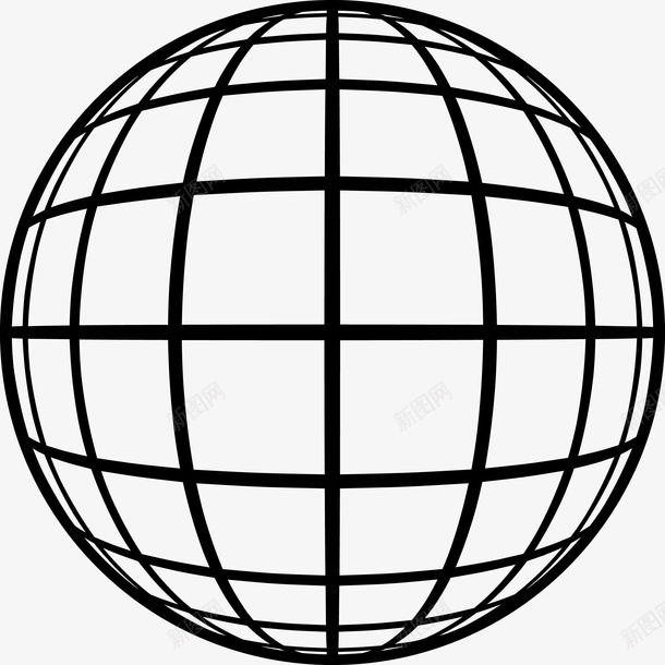 黑色地球线条图标png_新图网 https://ixintu.com 卡通地球 地球 地球仪 地球图 手绘地球 点 点线地球 球 球体 矢量地球 线