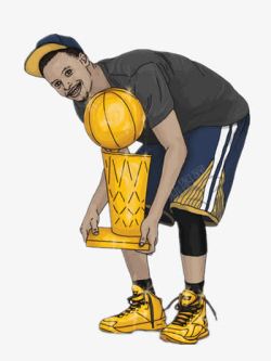 篮球梦想球星插画高清图片