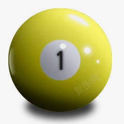 3D立体台球数字1图标png_新图网 https://ixintu.com 3d 台球 数字 立体