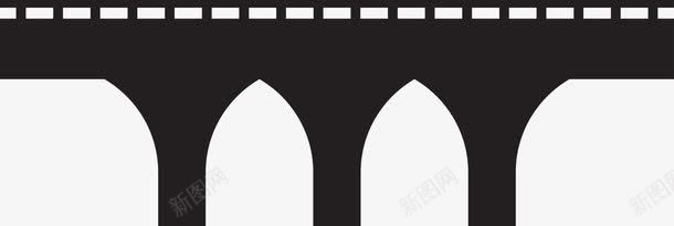 黑色长桥图标png_新图网 https://ixintu.com 公路桥 卡通桥 古桥 孔桥 建筑 扁平化桥 拱形桥 桥 桥图标 桥栏杆 桥线条 矢量桥