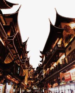 上海城隍庙夜景素材