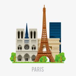 埃菲尔铁塔巴黎法国巴黎著名旅游城市高清图片