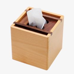 卫生纸实物实木创意抽纸盒高清图片