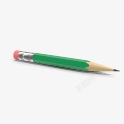 绿色铅笔绿色短铅笔高清图片
